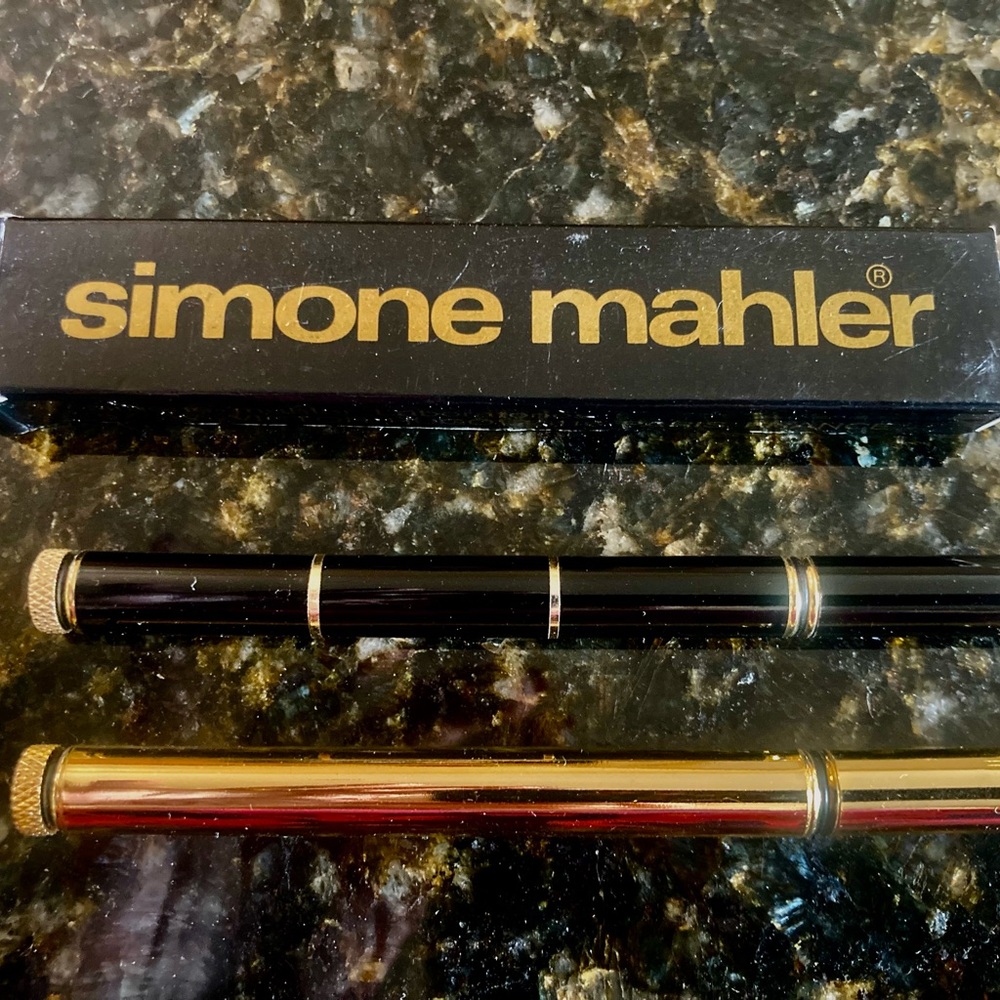 Simone Mahler Vintage French Perfume Set - Black & Gold 2pc
